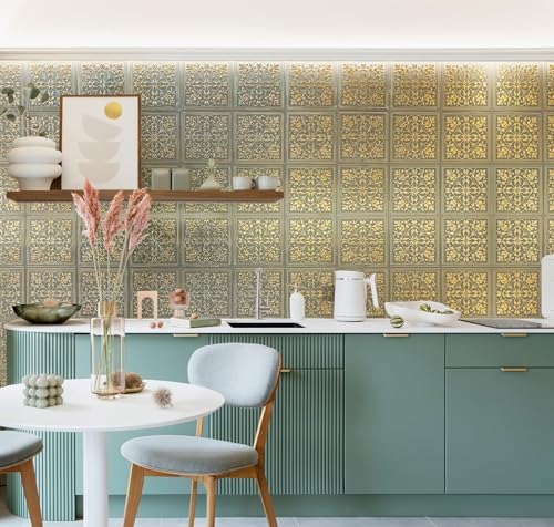 Peel and Stick Metal Backsplash Tiles, Rustic Farmhouse - Image 6