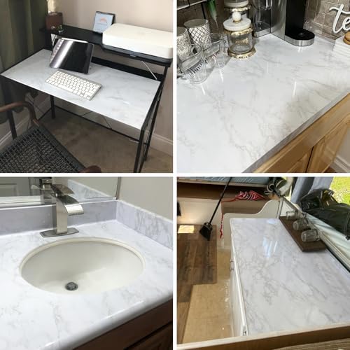 White/Grey Marble Contact Paper Marble Wallpaper Peel and Stick - Image 7