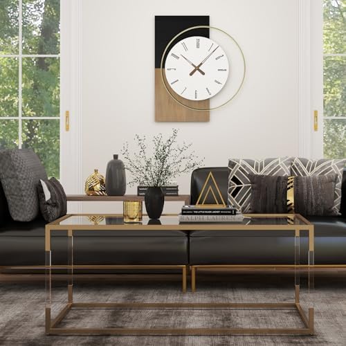 19x16 Inch Modern Silent Wall Clock Battery Operated - Image 4