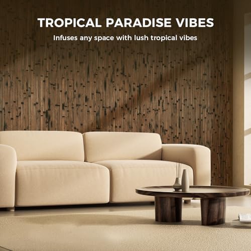 OUZUGIE 1 Pack 96x48 Inch Natural Bamboo Wall Panel - Image 3