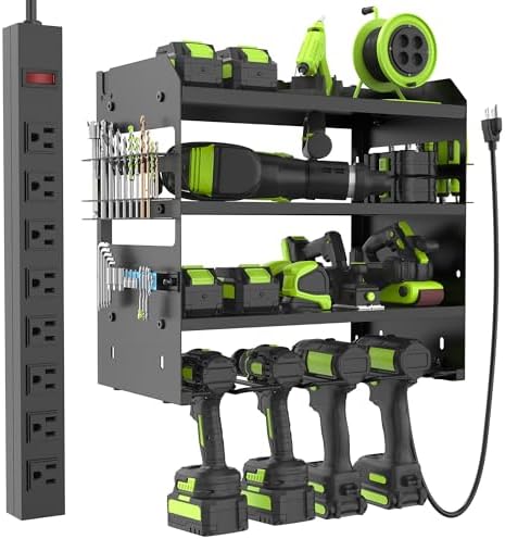 HUPBIPY Modular Power Tool Organizer Wall Mount Drill Holder Garage Shelf by HUPBIPY
