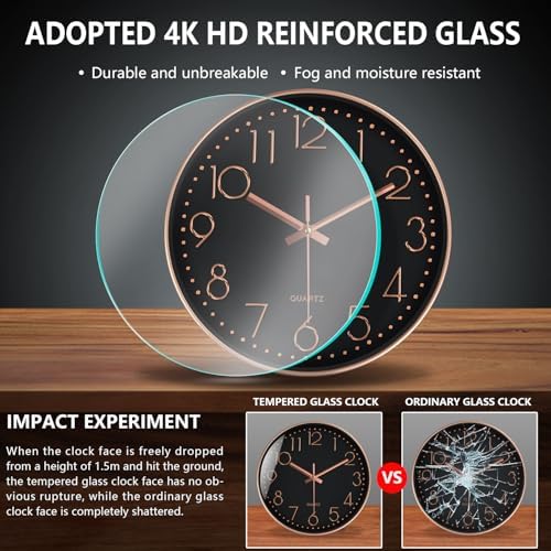 Modern Silent Wall Clock, 14 Inch Wall Clocks Battery Operated - Image 5