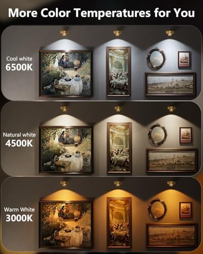 3.3" Picture Lights for Wall Spotlight, 2000mAh Rechargeable - Image 5