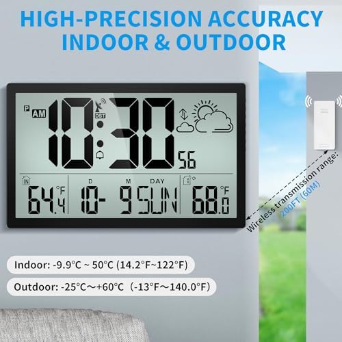 14.6" Atomic Wall Clock Battery Operated - Image 6