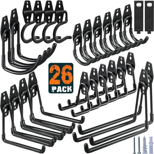 HUPBIPY 26 Pack Garage Hooks Heavy Duty Utility Steel by HUPBIPY