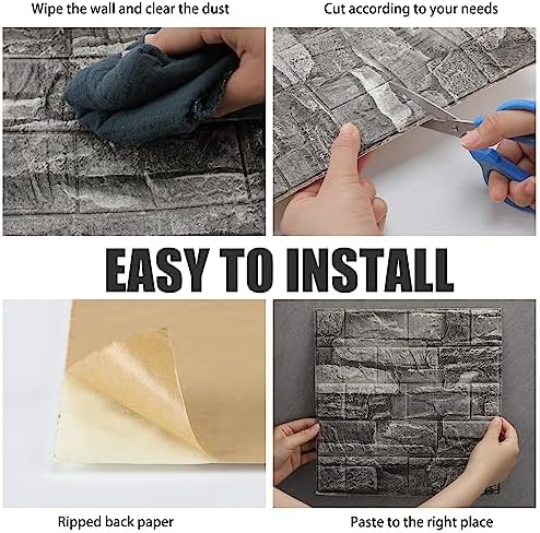 Colarr 60 Pcs 58 Sq ft 3D Wall Panels Peel and Stick - Image 5