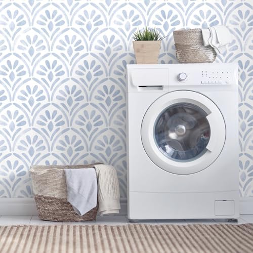 Hopepak Blue Wallpaper Peel and Stick Modern Geometric Sector Contact Paper - Image 6