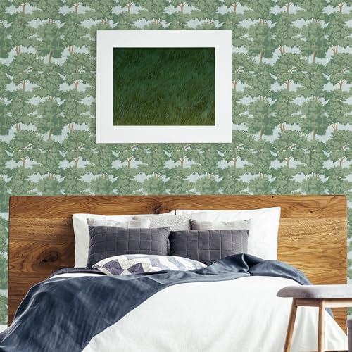 Main Street Peel and Stick Wallpaper Sheets, Toile Forest - Image 2