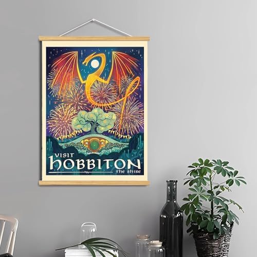 Middle Earth Landscape Wall Art Prints Canvas PaintingFantasy Posters, Wall - Image 2