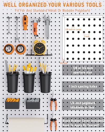 INCLY 30PCS Peg Board Organizer Accessories Kit - Image 6