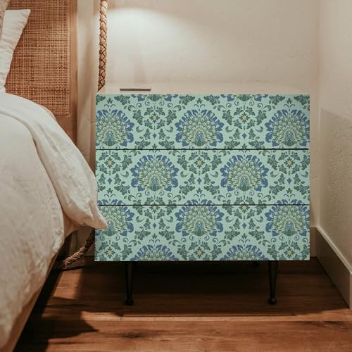 FLFK Peacock Design Wallpaper, Waterproof Peel and Stick Bathroom Wallpaper - Image 6
