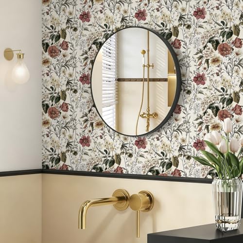 Livebor Vintage Floral Wallpaper Peel and Stick - Image 5