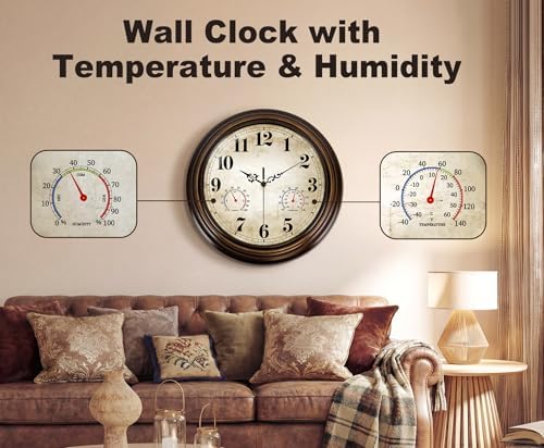 13 Inch Vintage Wall Clock - Image 2