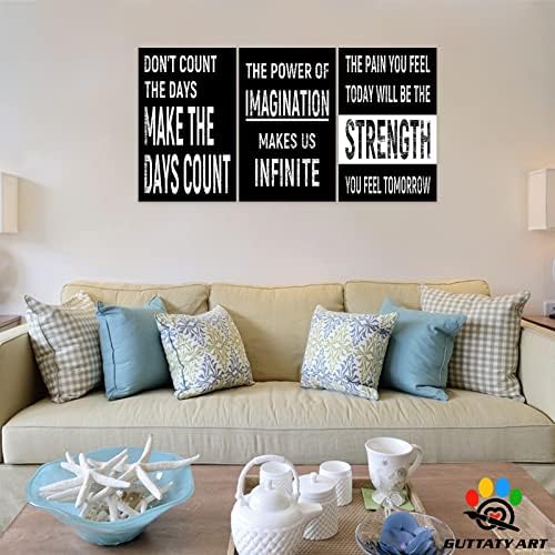 Office Wall Art-3 Panel Motivational Canvas Art - Image 2