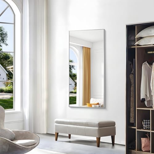 BONEWEI Silver Bathroom Mirror, 24x48 inch Wall Mirror - Image 4