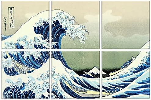 JBER Art Acoustic Panels 72" x 48", Kanagawa Surfing by JBER