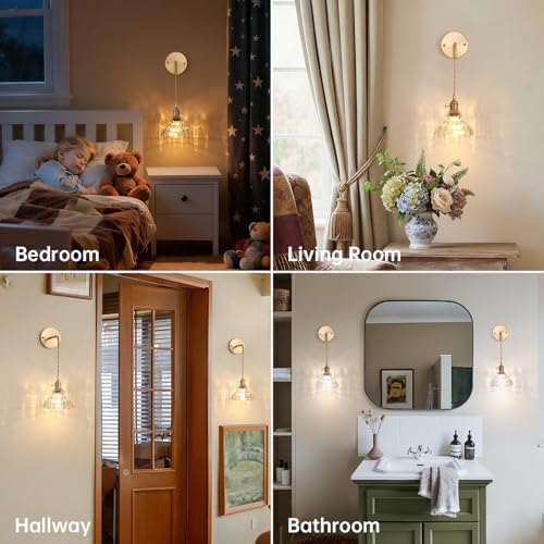 Shenmoyl Vintage Battery Operated wall sconces Set of 2, Wall Lamps - Image 6