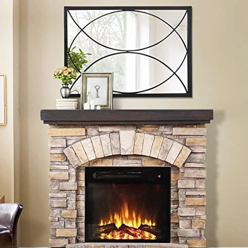 HQiJun Black Rectangle Wall Mirror, Farmhouse Decorative Mirror - Image 5