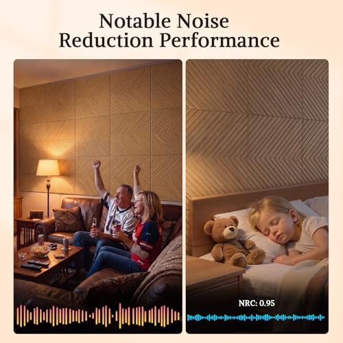 Acoustic Wall Panels, 8 Piece 23.62" X 23.62" Peel and Stick Wall Panels - Image 4