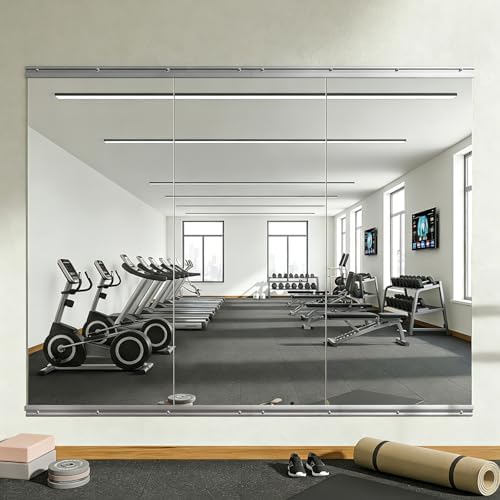 VooBang Home Gym Mirror 3 PCS 28"×55", Frameless Wall Mirror Full Length - Image 6