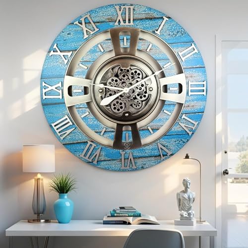 ImprovingLife The Gears Clock Real Moving Gear Wall Clock England Line) - Image 5