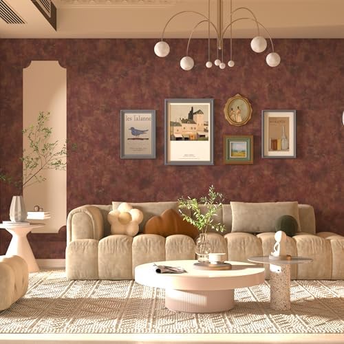 BAYYA Red Wallpaper Stick and Peel Metallic Copper/Gold Contact Paper by BAYYAPeelandStickWallpaper
