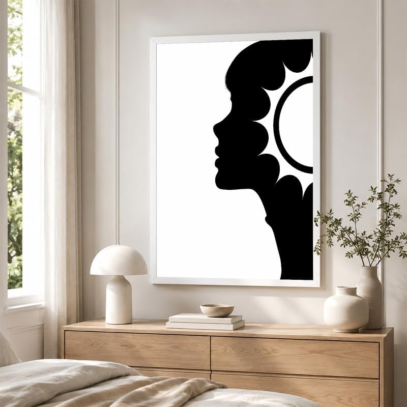 InkFlow Posters Abstract Face Silhouette Canvas Poster - Image 4
