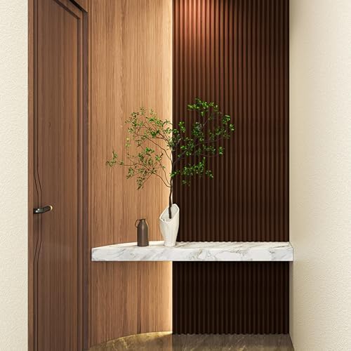 Art3d 108 x 5.7 Inch Fluted Wood Textured Wall Panel, Beaded Smoked Oak - Image 3