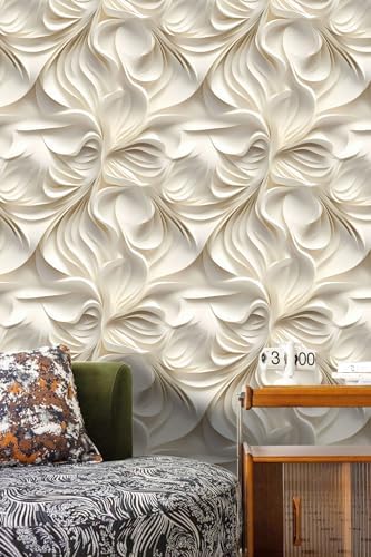 Peel and Stick Wallpaper Beige Brown Abstract Accent - Image 5