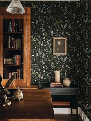 Dimoon 78.7"x16.1" Floral Peel and Stick Wallpaper Black Contact Paper Thicken - Image 6