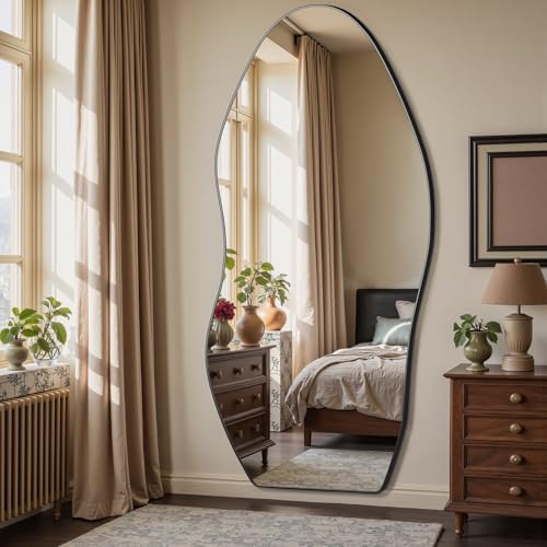 Antok Irregular Full Length Mirror, Standing Hanging Leaning Irregular Mirrors - Image 2