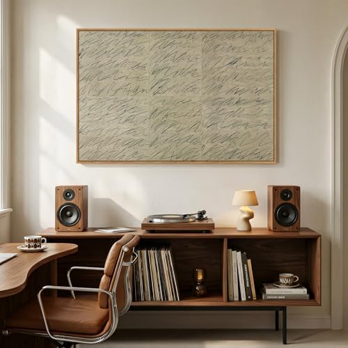 Framed Neutral Modern Beige Abstract Line Wall Art, 1 Piece 24x36 In - Image 5