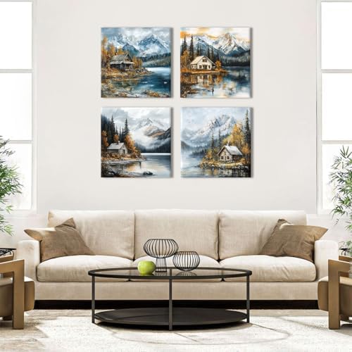 Fall Forest Wall Art Mountain Pictures Wall Decor Nature Botanical Prints - Image 5