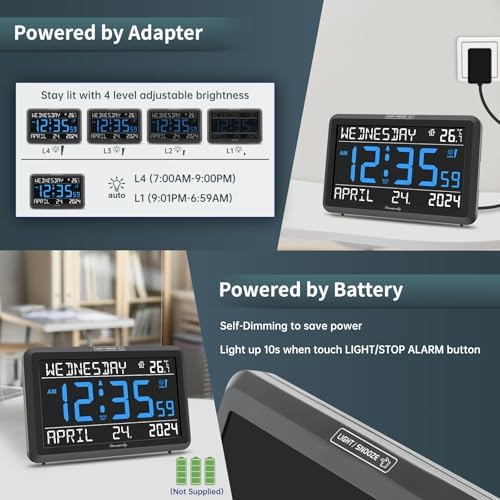 DreamSky Large Digital Clock - Image 3