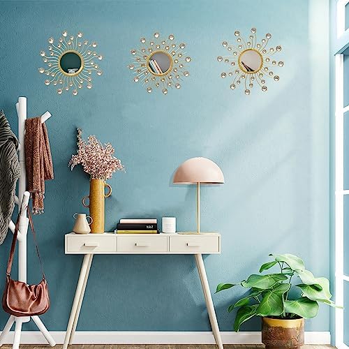 Mirror Wall Decor Sunburst Boho Gold Art Metal Living Room Bedroom Bathroom - Image 3