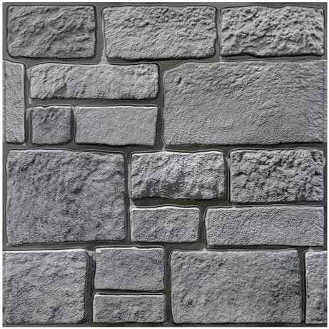 COMSTICKC 3D Faux Stone Wall Panels Peel and Stick by COMSTICKCDECOR