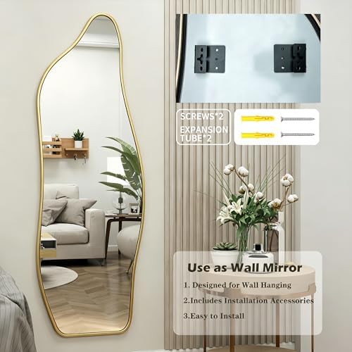 48"x16" Full Length Door Mirror, Dolphin Hanging Mirror - Image 4