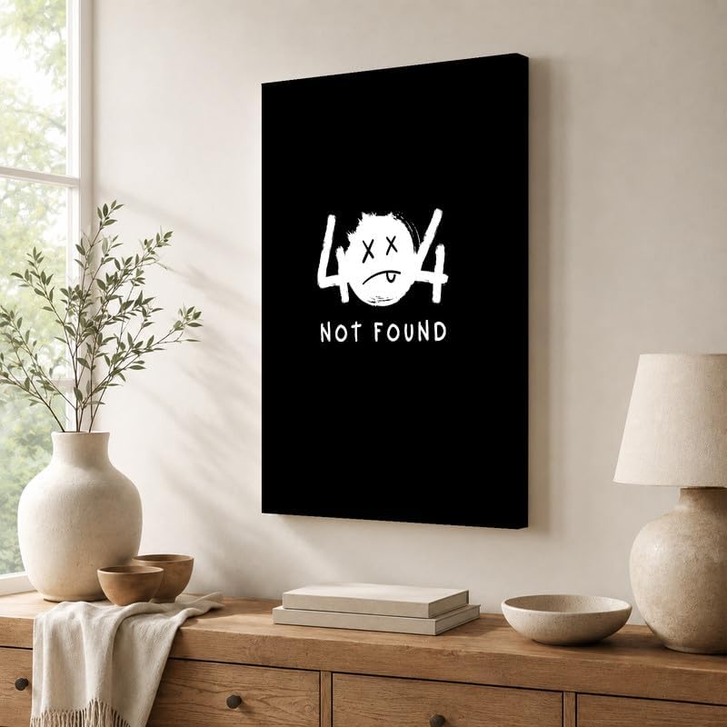 InkFlow Posters Not Found Canvas Poster - Image 4