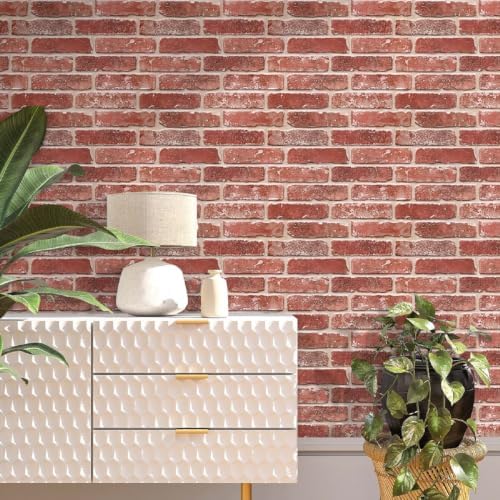 COMSTICKC 3D Peel and Stick Faux Brick Wall Stickers, Ultra-Light - Image 3