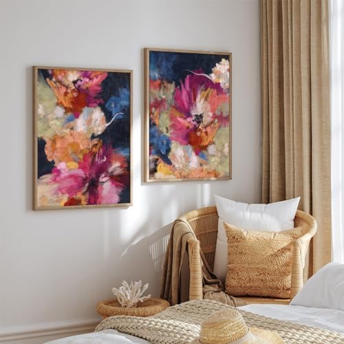 Colorful Abstract Wall Art Decor Modern Flower Canvas Wall Art Abstract Flower - Image 6