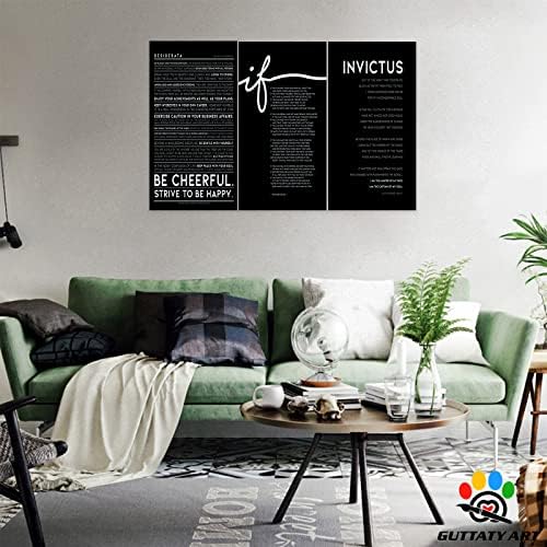 Office Wall Art by Three Panel Motivational Art, Inspirational Quote Canvas - Image 3