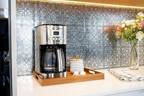 Main Street Peel and Stick Wallpaper Tiles Brushed Nickel & Silver - Image 2