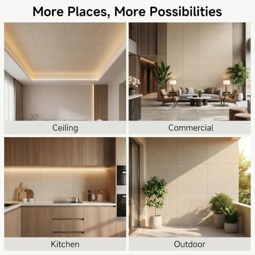 VooBang 8-Pack 3D Wall Panels, Quartz Sand Mixed Material, Bendable & Cut-Free - Image 6