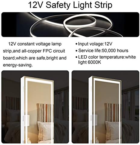 Becko US LED Jewelry Cabinet - Image 6
