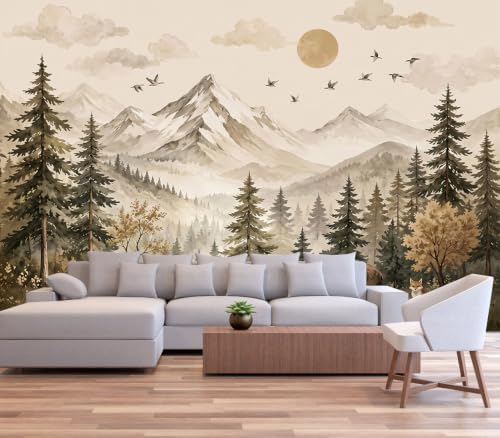 Toolhom Oil Paintings of Animals and Forests Peel and Stick Wallpaper - Image 5