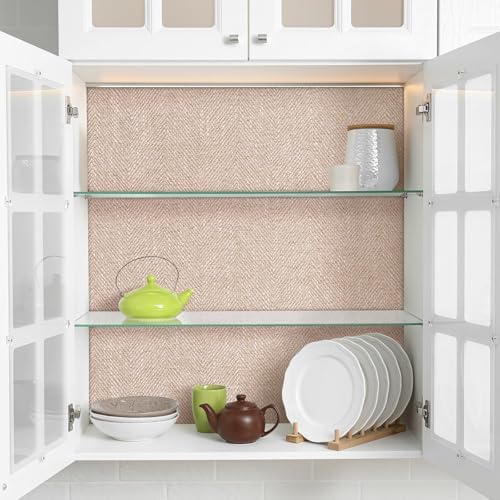 Decotalk Grasscloth Wallpaper Peel and Stick 17.7x354 Inch Pink Grasscloth - Image 5