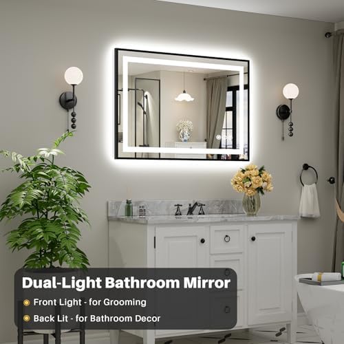 44x30 Inch LED Bathroom Mirror - Image 3
