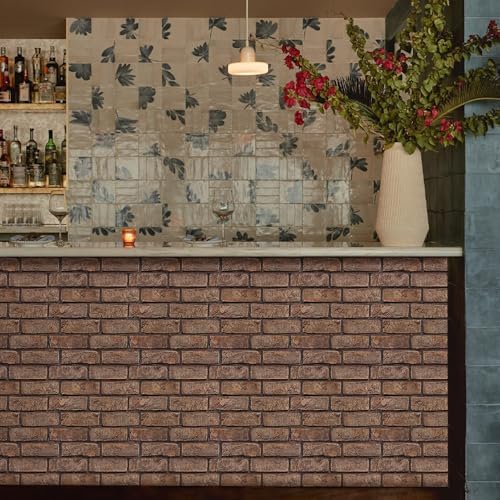 Commomy 3D Peel and Stick Brick Tiles 10 pcs 11.8" x 11.8" - Image 3