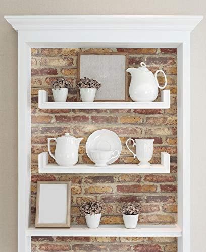 NextWall Faux Rustic Red Brick Peel and Stick Wallpaper - Image 4