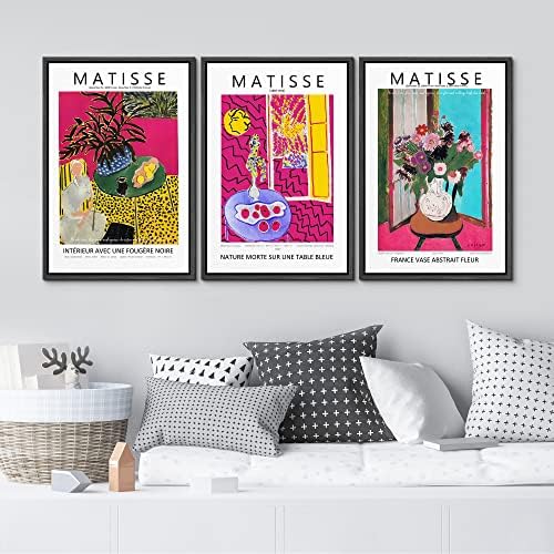 MUDECOR Framed Wall Art Print Set Abstract Flower Vases by Henri Matisse Nature - Image 3